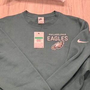 Mens Philadelphia Eagles Teal Nike NFL Pullover Crew